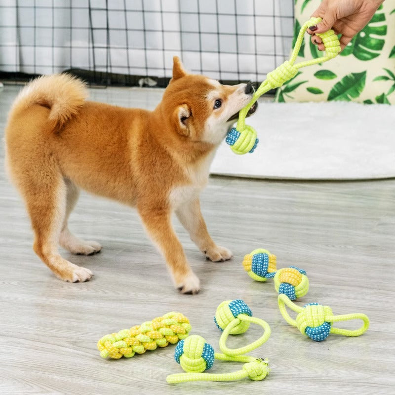 TugSphere Rope Dog Toy - Durable Cotton Tug & Fetch Ball