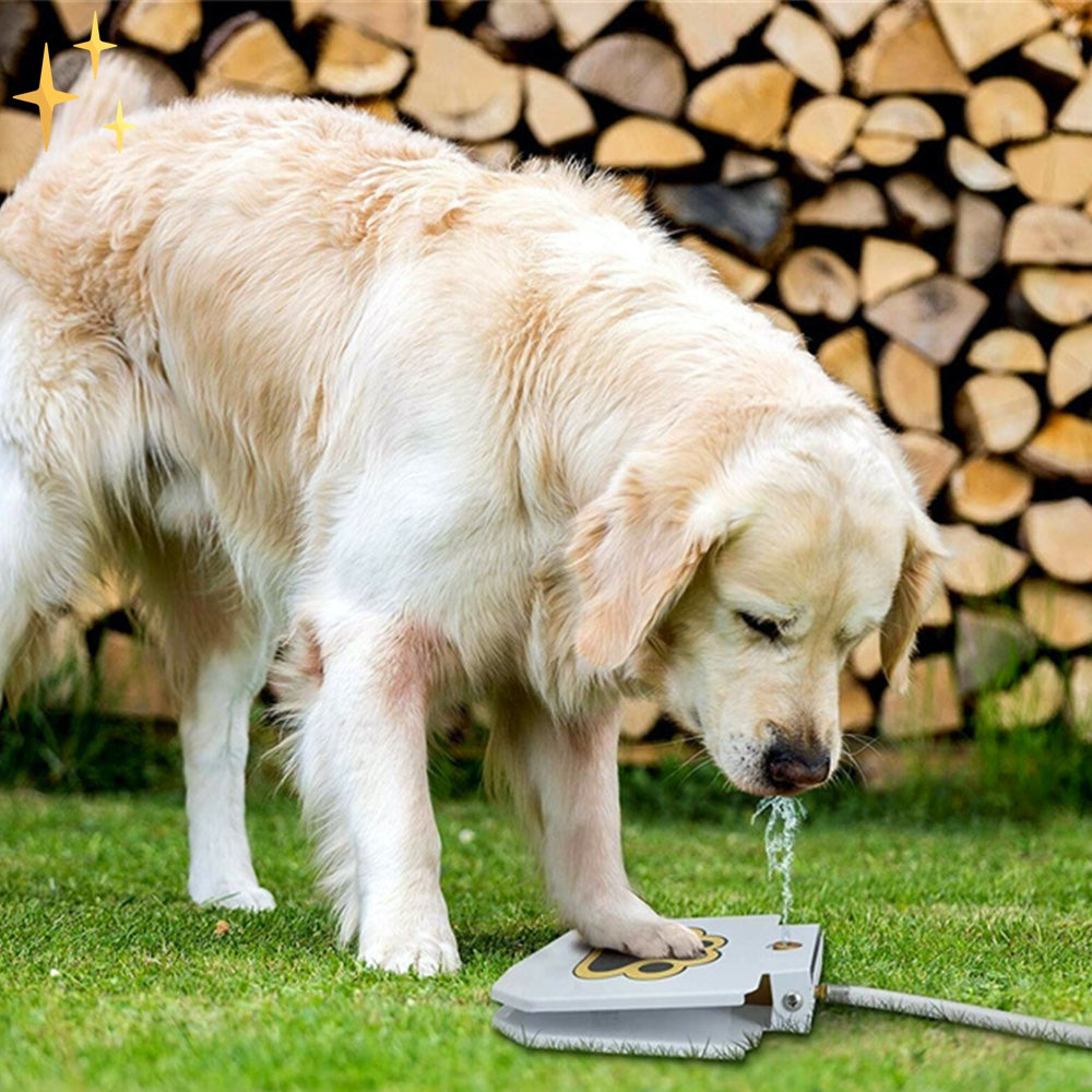 AquaTap Interactive Dog Fountain - Outdoor Paw Water Sprayer