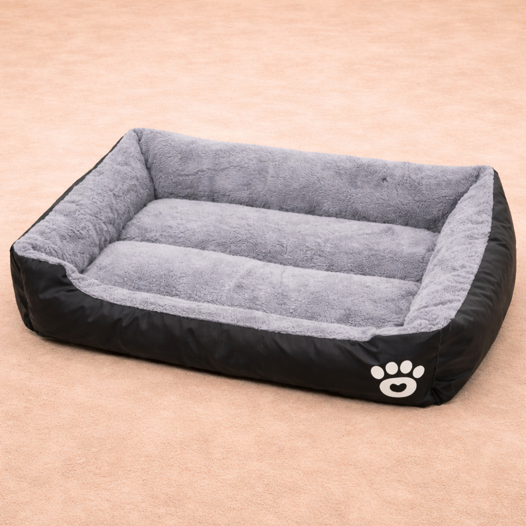CozyNest Plush Dog Bed with Raised Edges