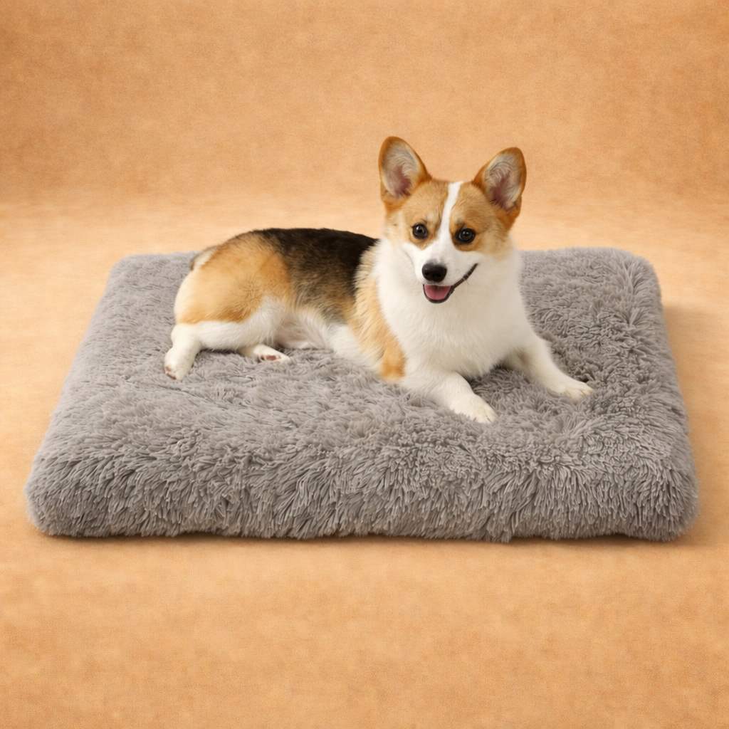 SoftNest Washable Plush Dog Bed