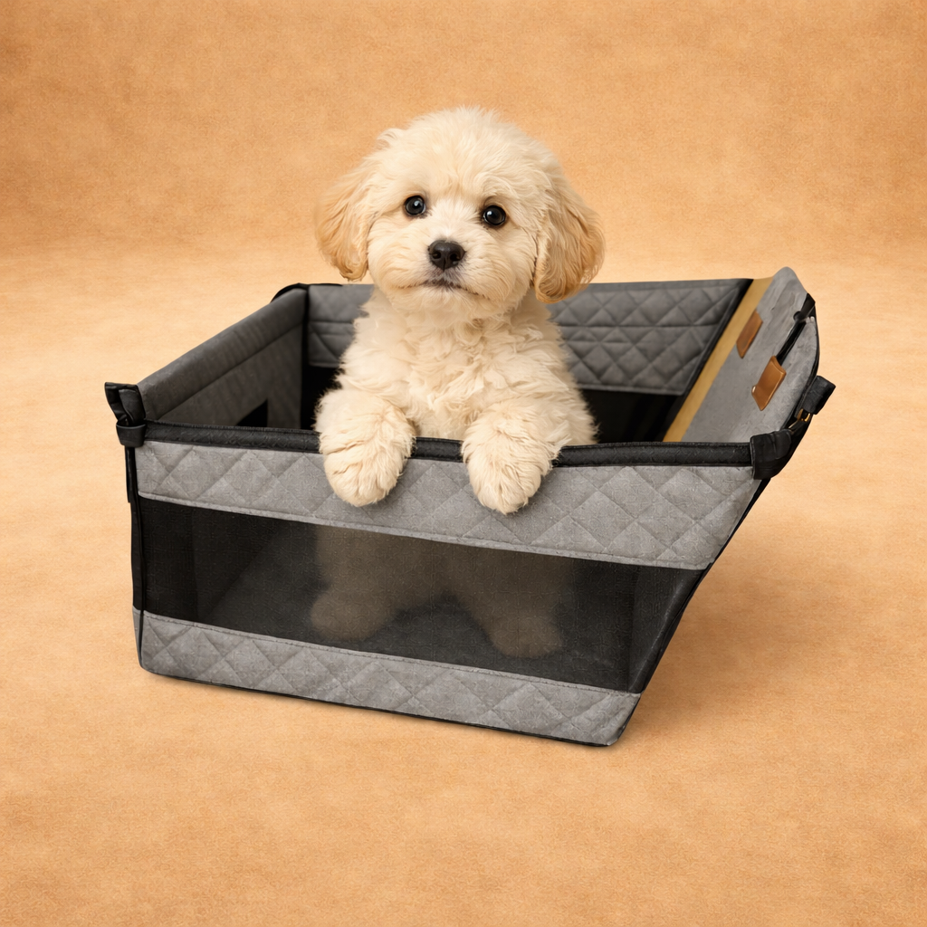 SafeRide Dog Car Seat with Safety Belts