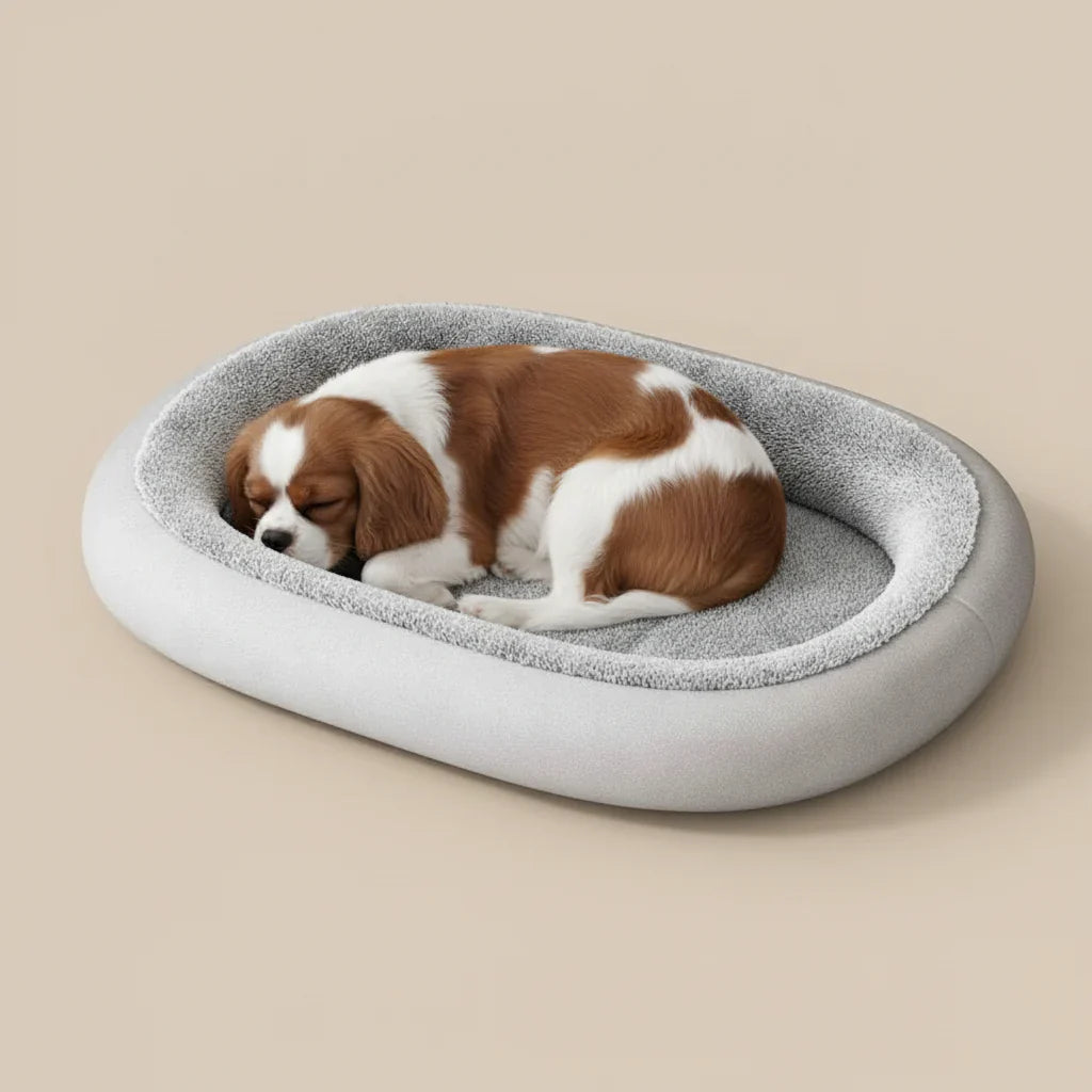 CozyNest Soft Oval Dog Bed Cotton