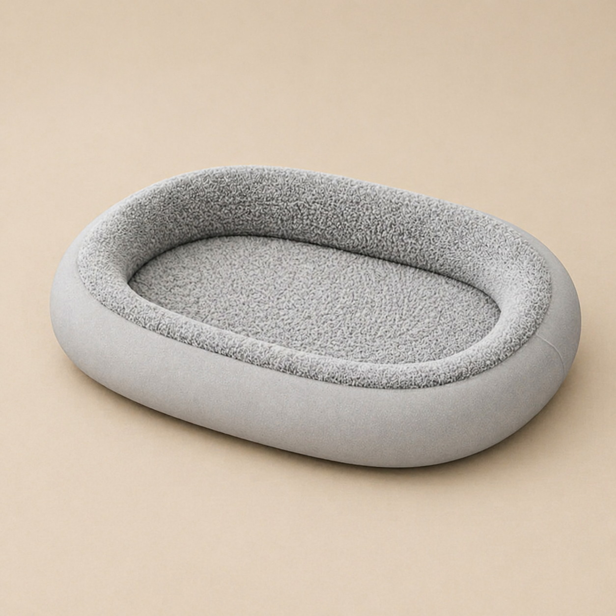 CozyNest Soft Oval Dog Bed Cotton