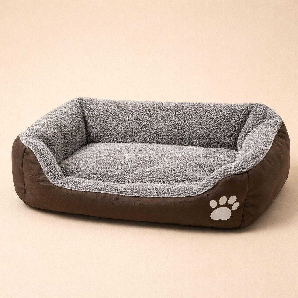 StableRest Square Dog Bed with Non-Slip Base