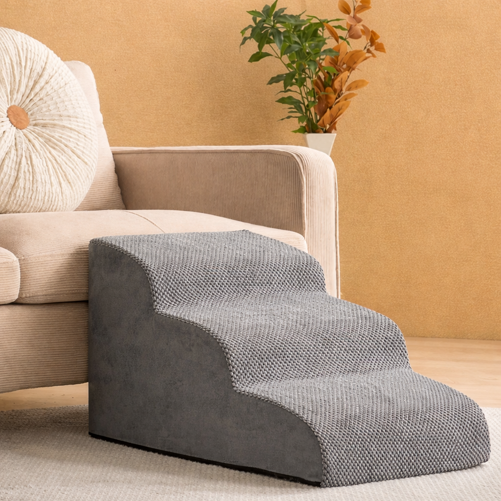 Memory Foam Dog Stairs for Bed and Sofa