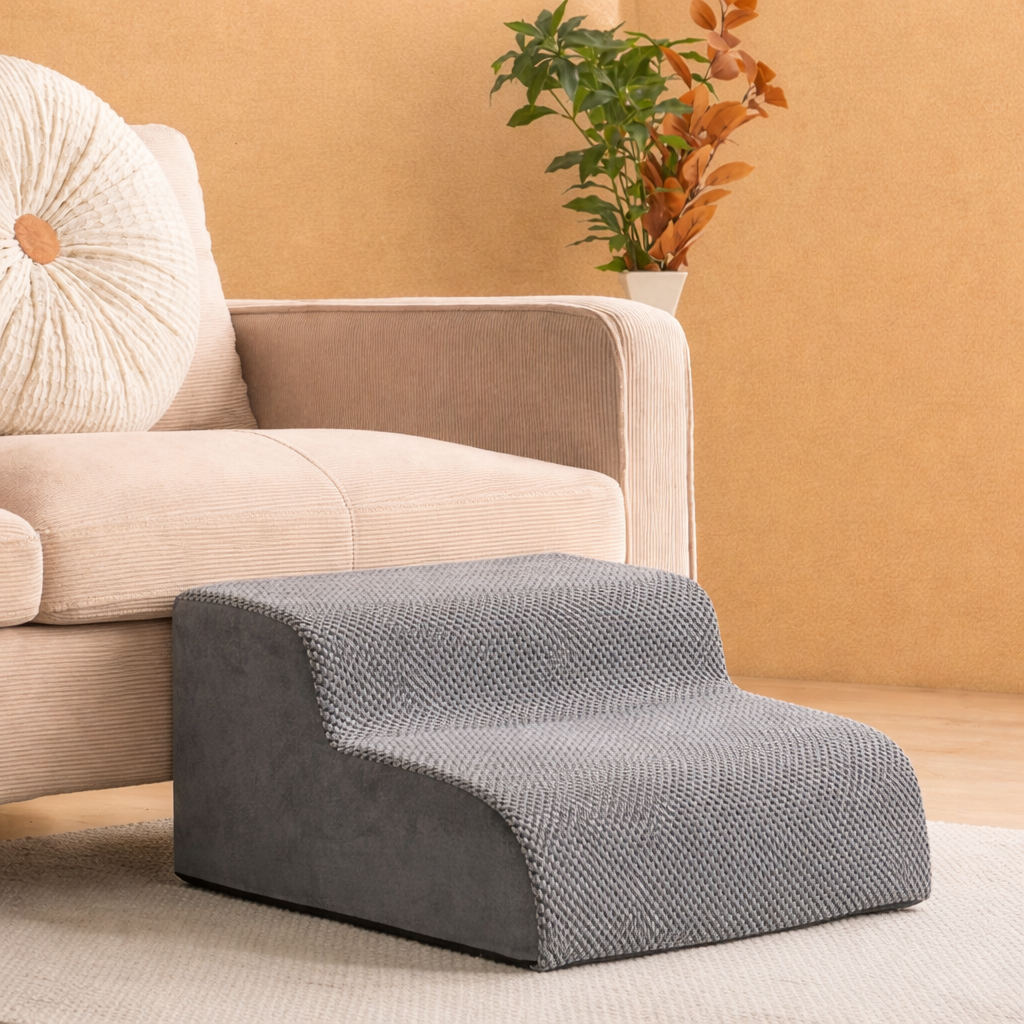 Memory Foam Dog Stairs for Bed and Sofa