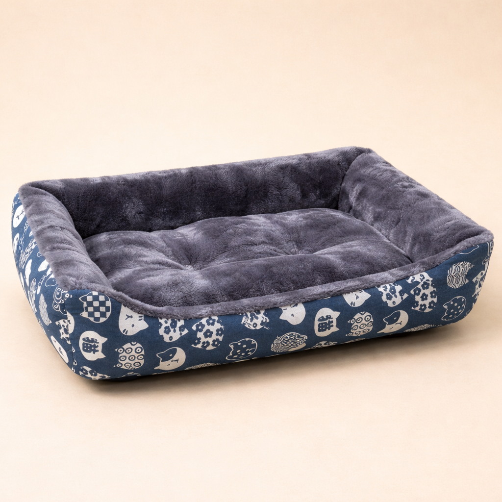 CalmiNest Soft Dog Bed with Raised Edges