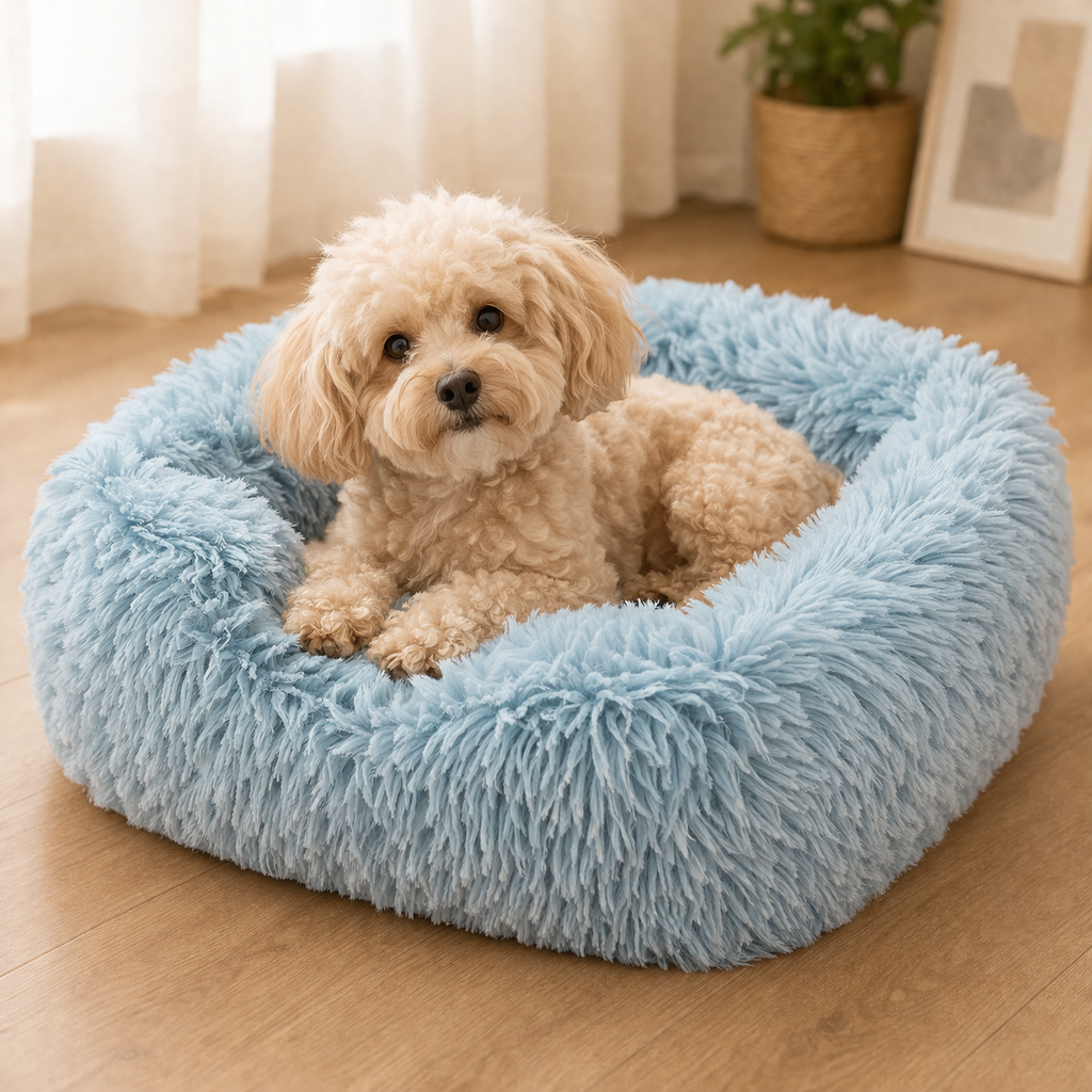 Thick Plush Dog Bed with Removable Cover