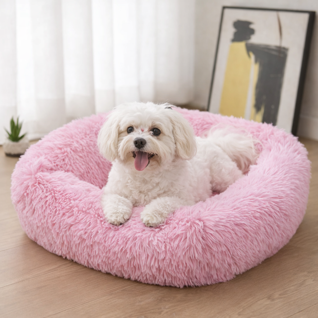 Thick Plush Dog Bed with Removable Cover