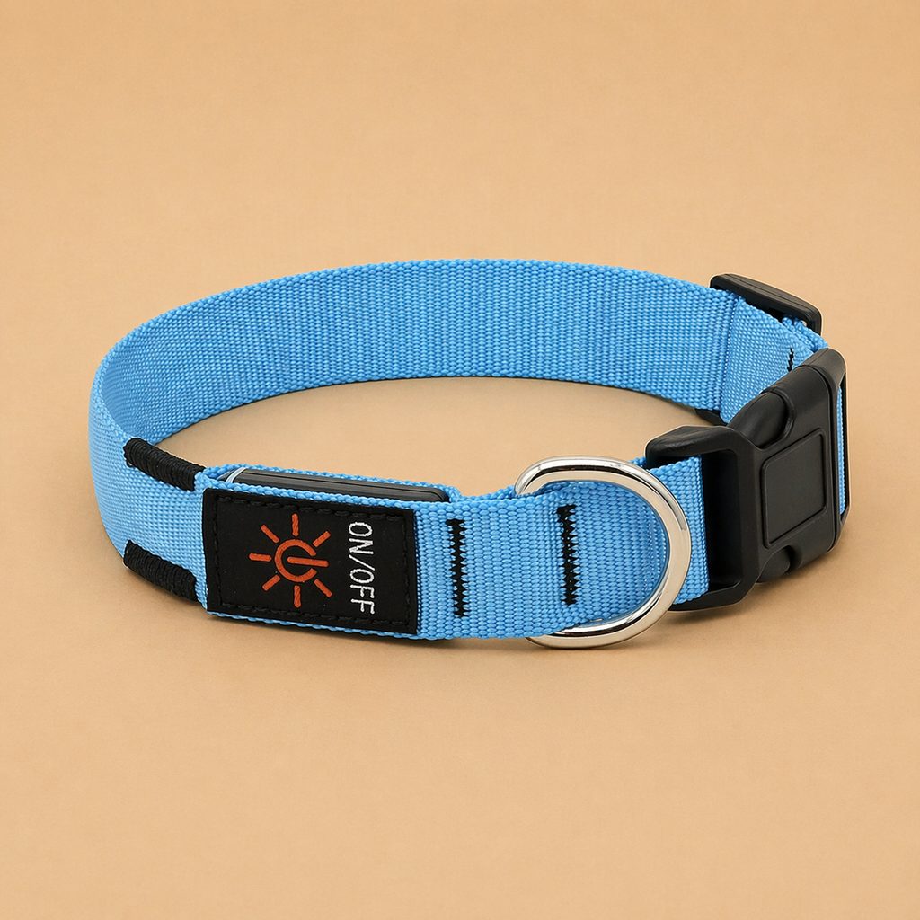 GlowSafe LED Dog Collar USB Rechargeable High Visibility