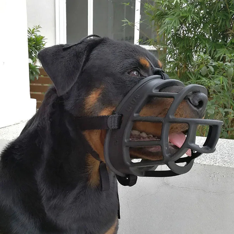 SafeMuzzle Adjustable Silicone Dog Muzzle Comfortable Fit