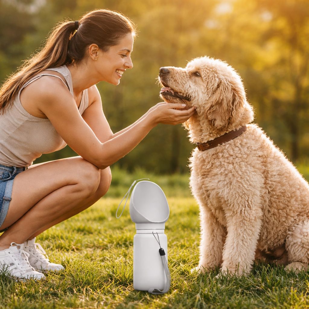 Portable Dog Water Bottle with Drinking Bowl