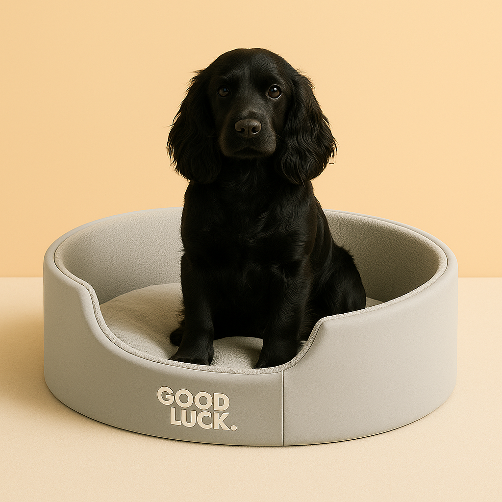 LuxeNest Oval Dog Bed Leather Look
