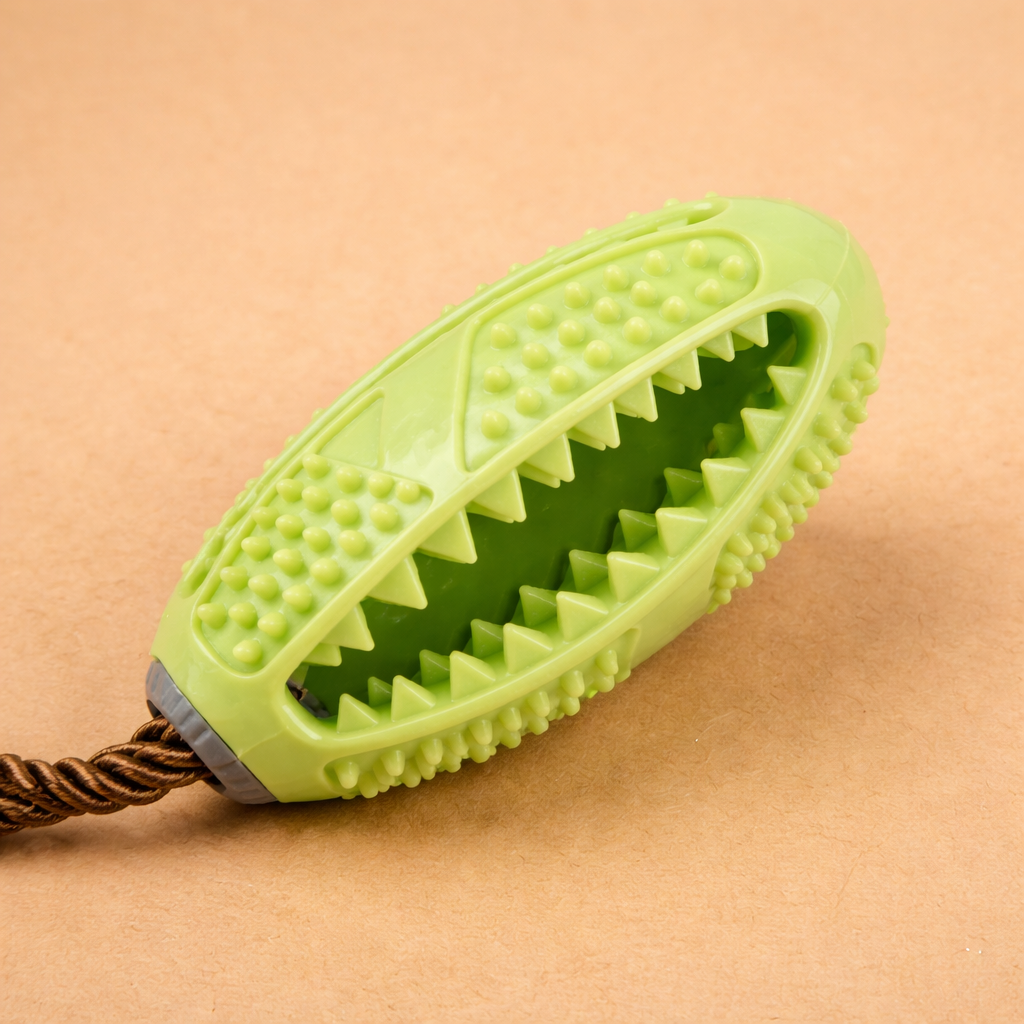 Dog Dental Chew Toy with Treat Dispenser and Rope