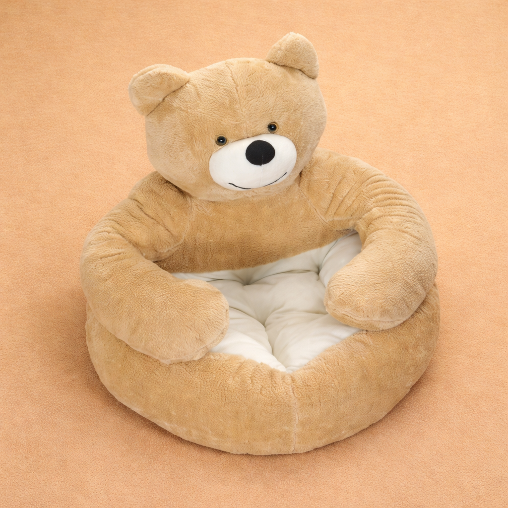 Plush Snuggle Pet Bed for Cats and Small Dogs