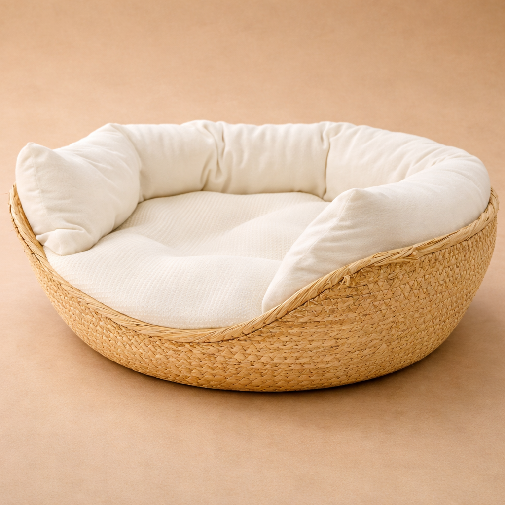 Bamboo Pet Bed for Cats and Small Dogs