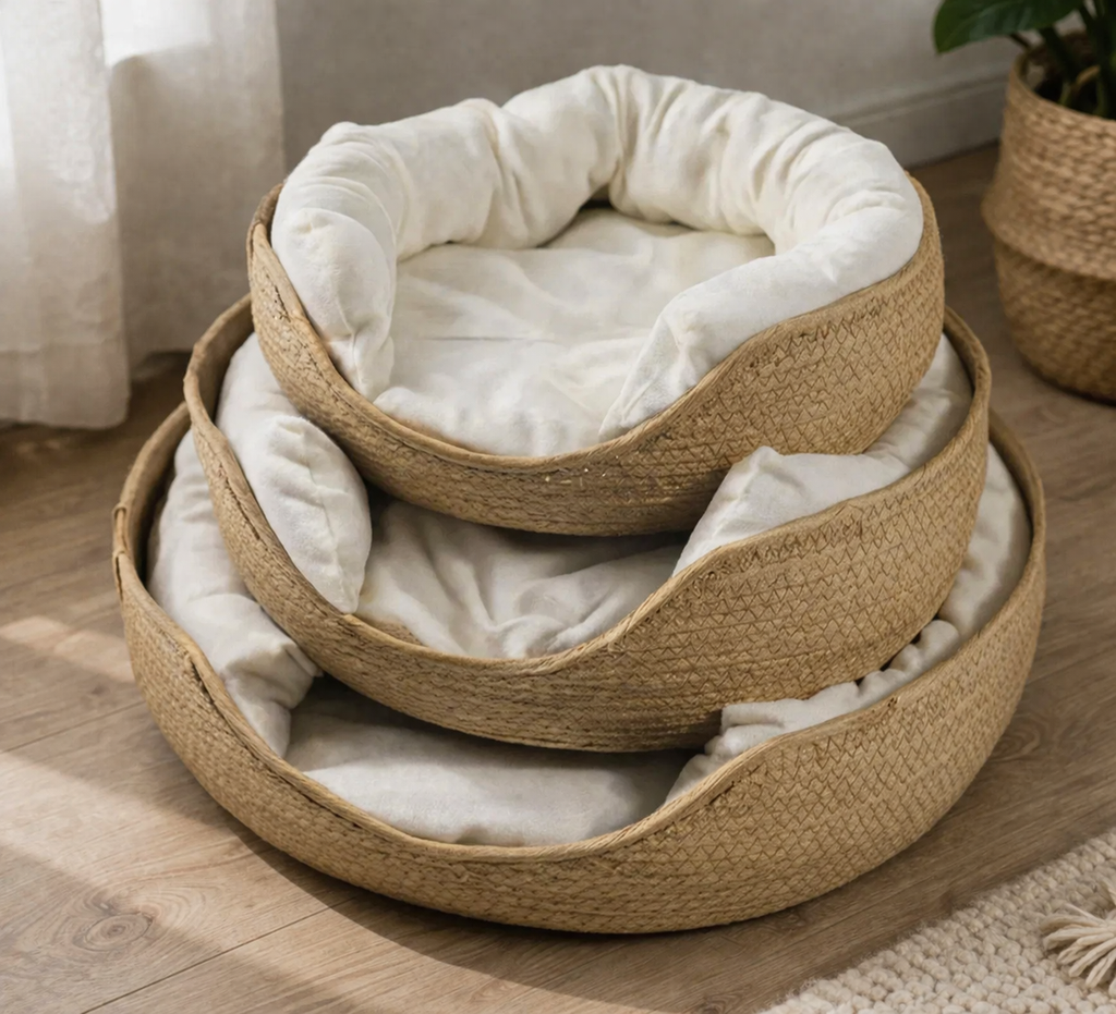 Bamboo Pet Bed for Cats and Small Dogs