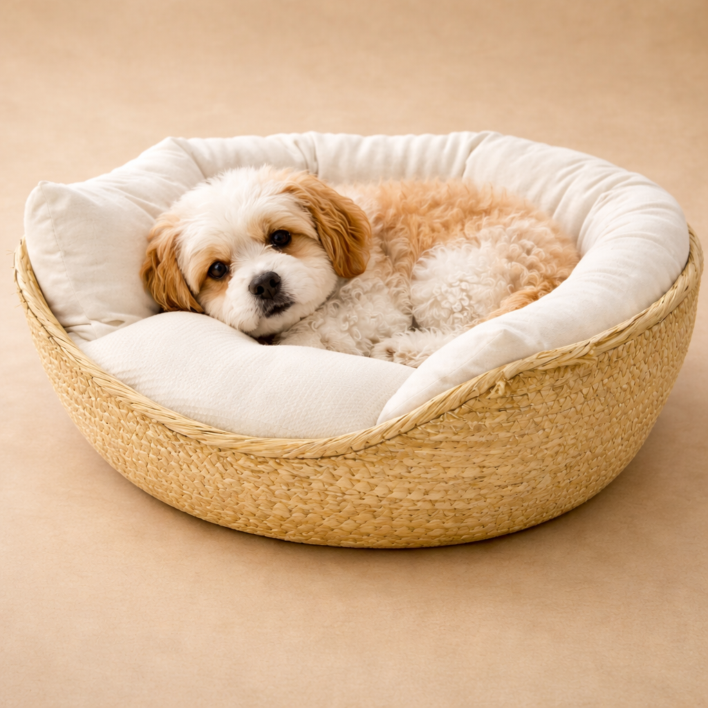 Bamboo Pet Bed for Cats and Small Dogs