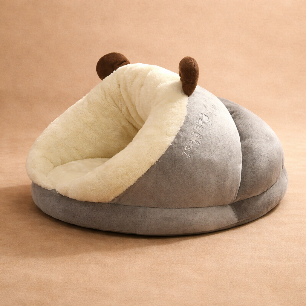 Calming Plush Pet Bed with Raised Edges