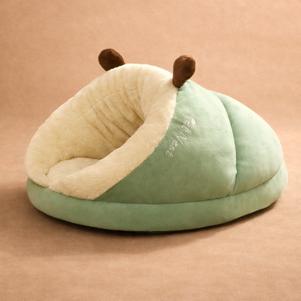 Calming Plush Pet Bed with Raised Edges