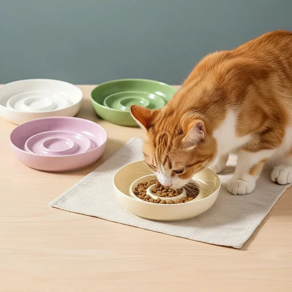 SlowBite Ceramic Pet Feeding Bowl