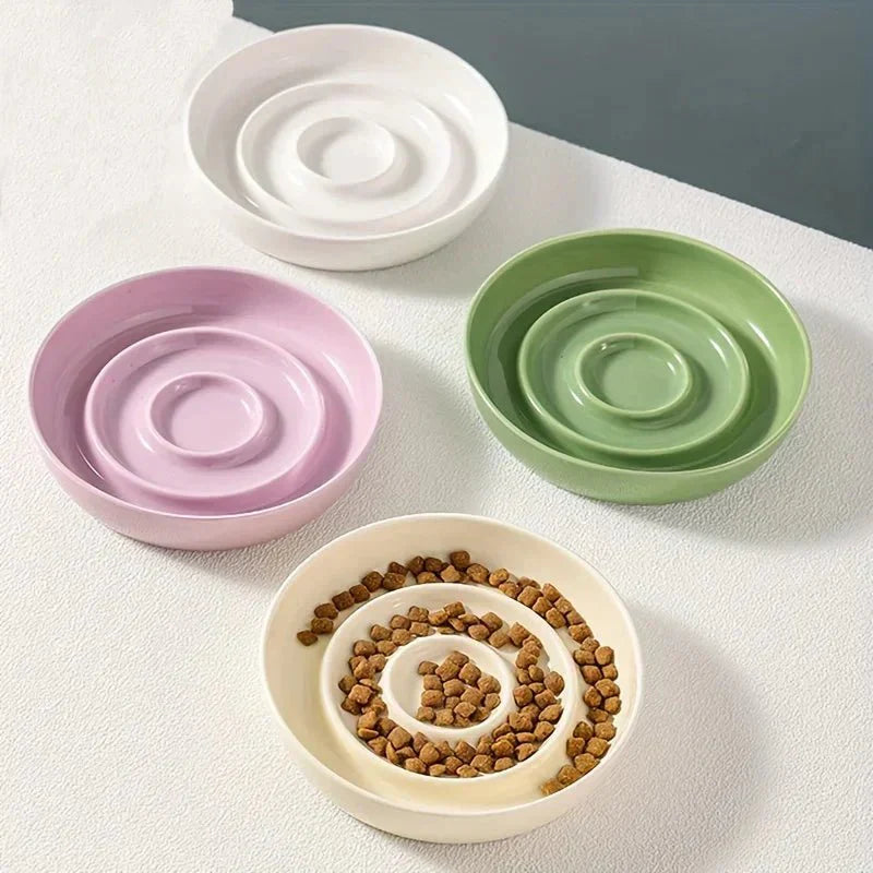 SlowBite Ceramic Pet Feeding Bowl