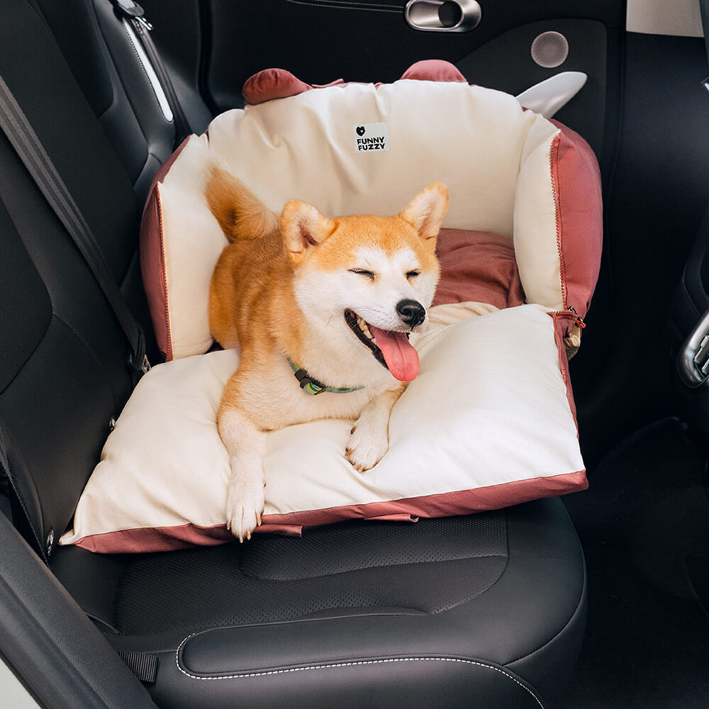 CozyCruise Pet Car Bed - Portable Dog Travel Seat Cushion