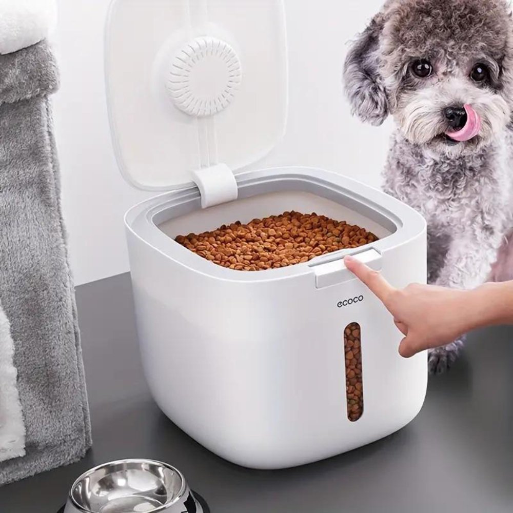 FreshVault Pet Food Container - Airtight Storage Bin with Scoop