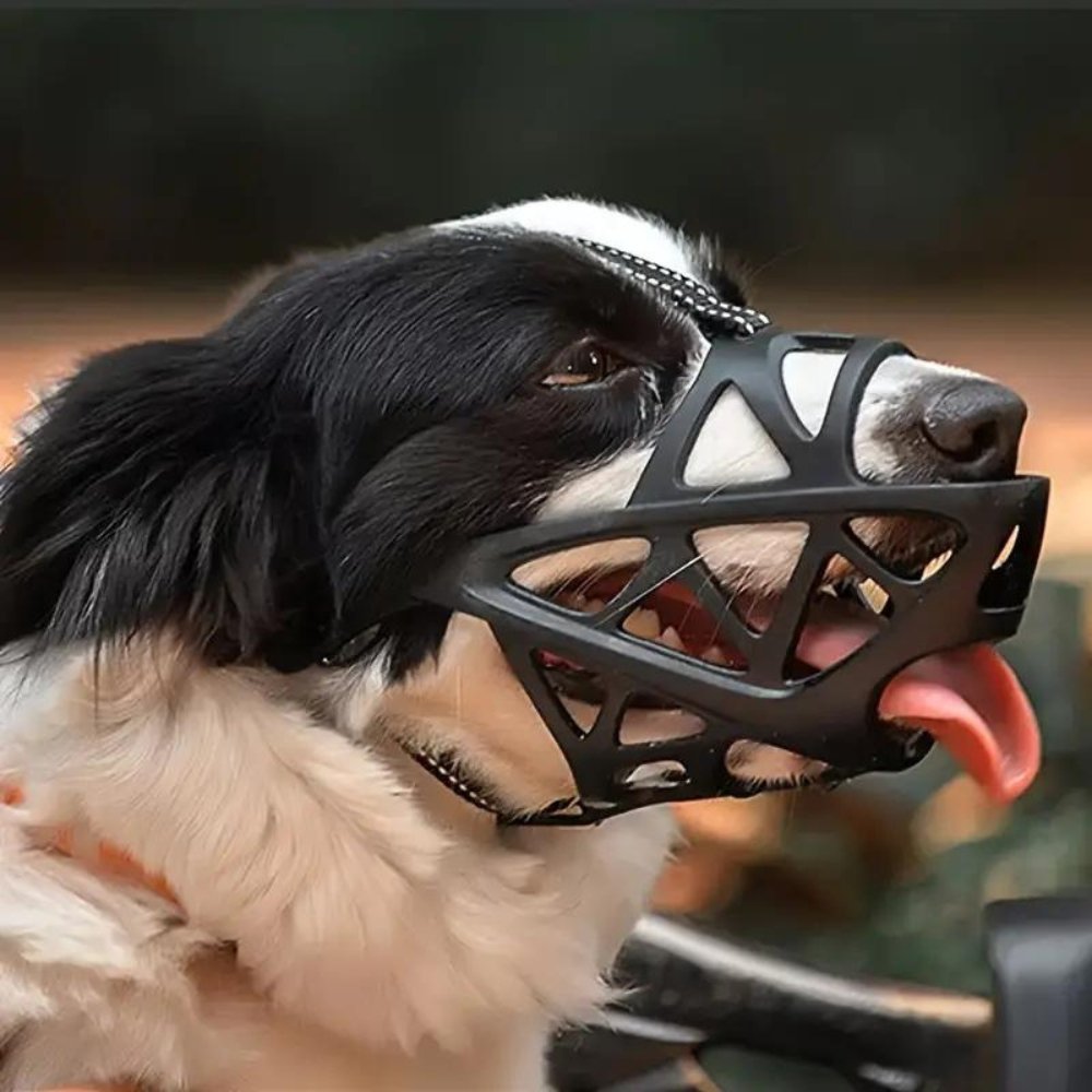 AirGuard Dog Muzzle - Breathable Adjustable Anti-Bite Mask