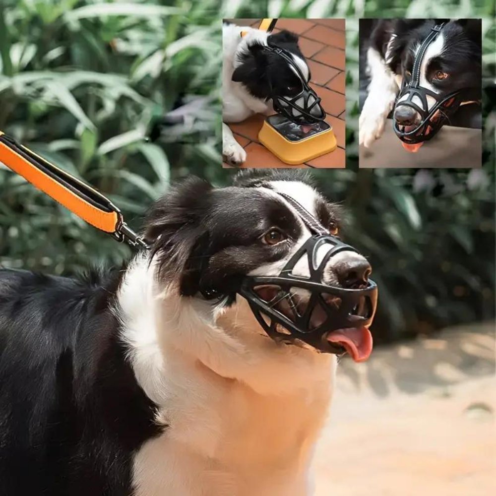 AirGuard Dog Muzzle - Breathable Adjustable Anti-Bite Mask