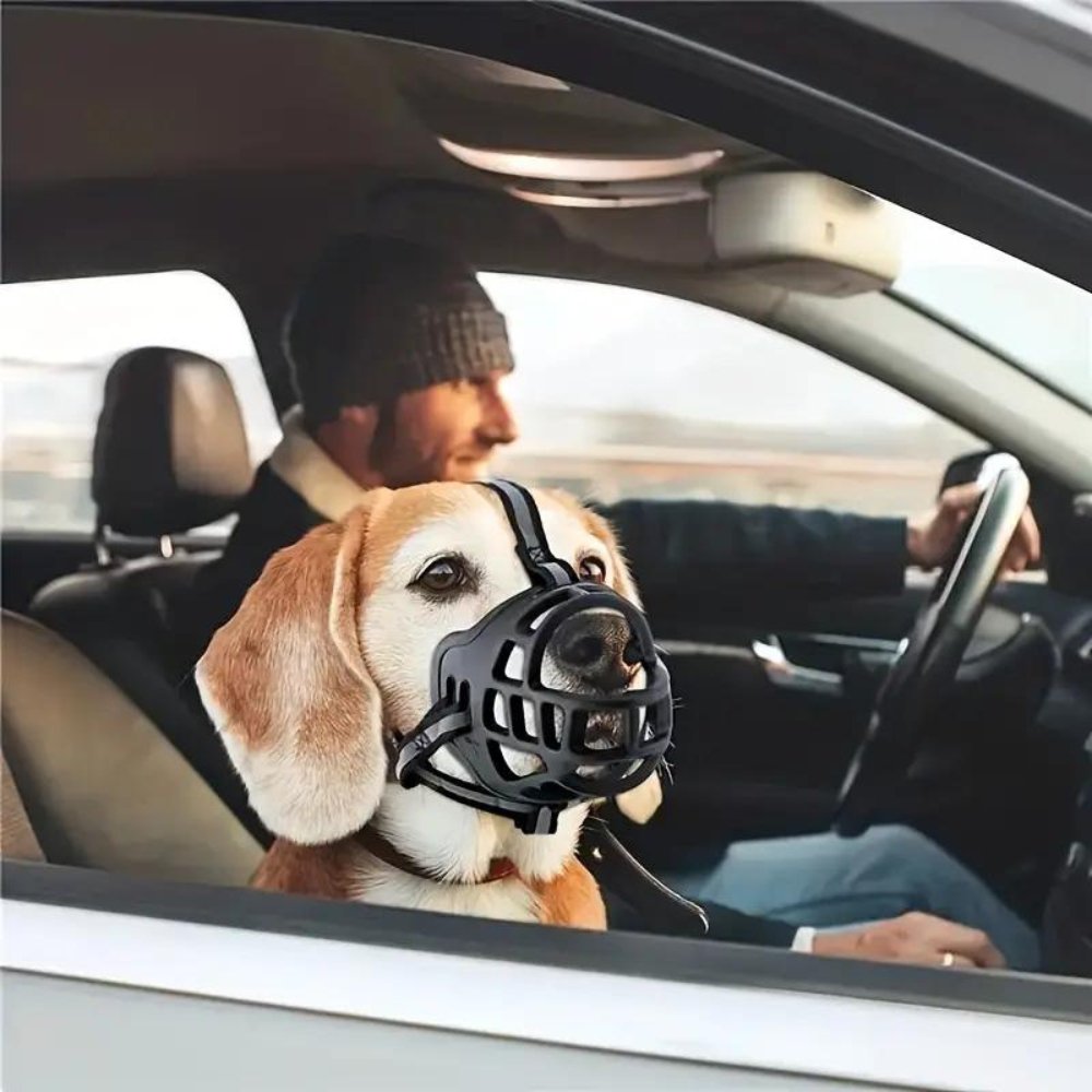 FlexGuard Mesh Dog Muzzle - Adjustable Breathable Pet Mask
