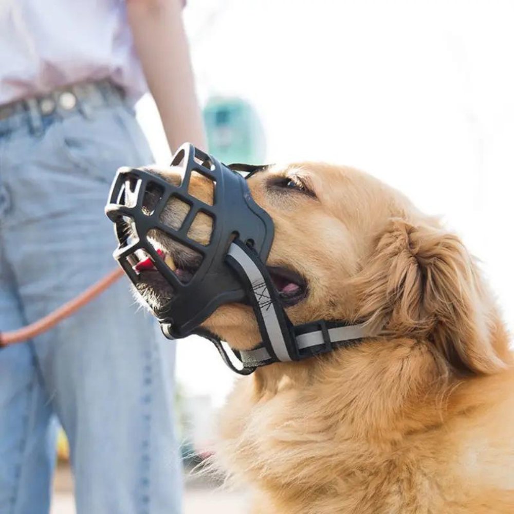 FlexGuard Mesh Dog Muzzle - Adjustable Breathable Pet Mask