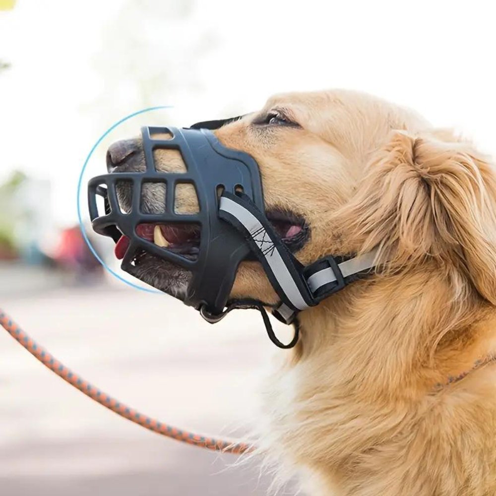 FlexGuard Mesh Dog Muzzle - Adjustable Breathable Pet Mask
