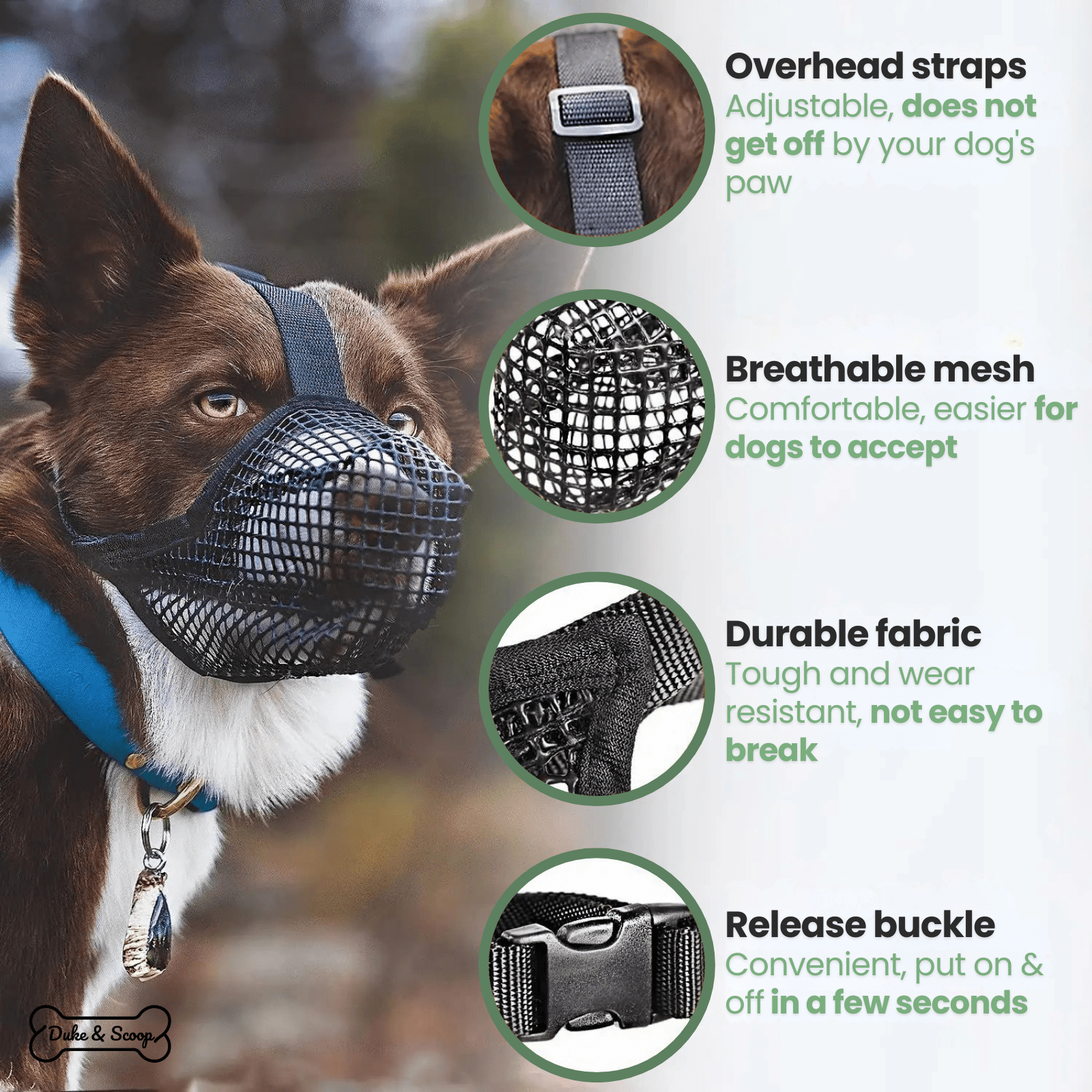 FlexGuard Breathable Dog Muzzle